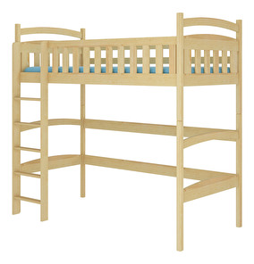 Patrová dětská postel 200x90 cm Milo (s roštem) (borovice)