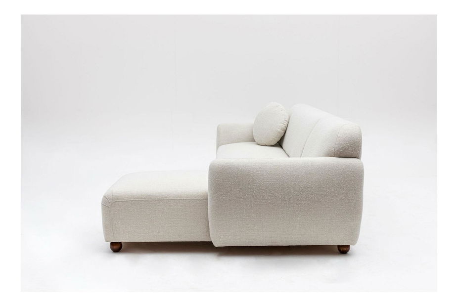 Rohová sedačka Edoletta 1 (P) (bílá)