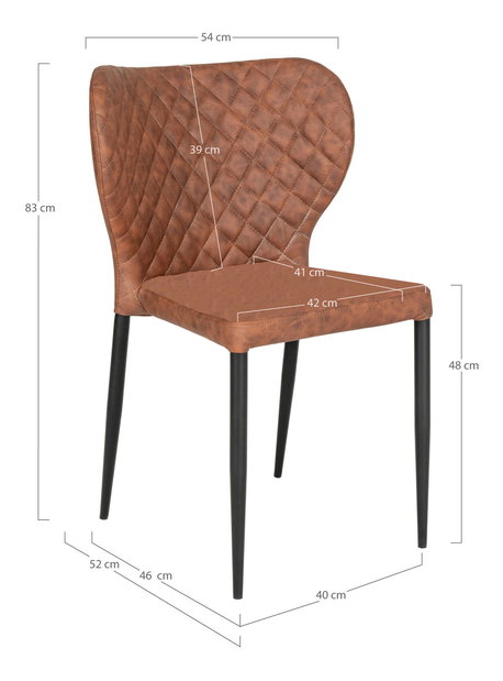 Jídelní židle Paria (hnědá)