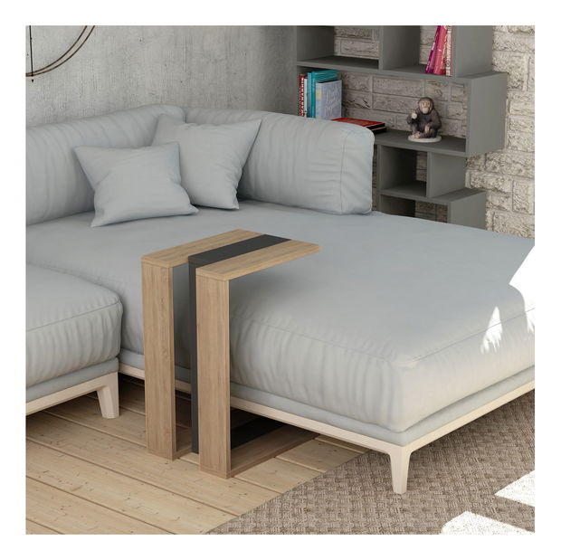 Příruční stolek Mirabel (dub + antracit + dub)