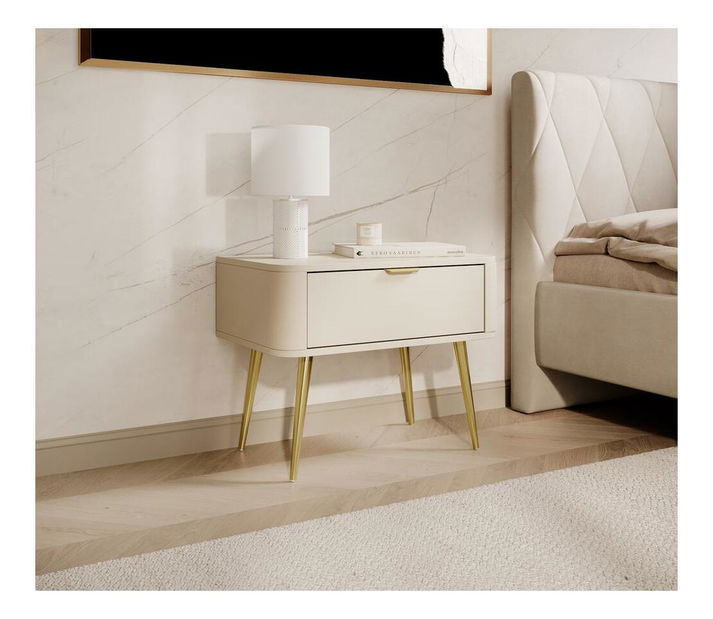Noční stolek Ovenia O6 (béžová)