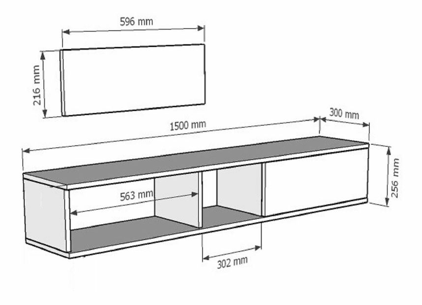 TV stolek/skříňka Yutta (antracit)