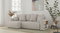 Rohová sedačka Solina (mléčná) (L)