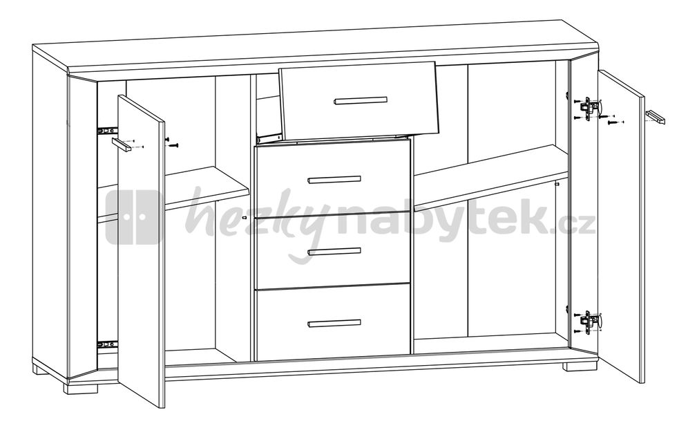Komoda BRW Palemo KOM2D4S