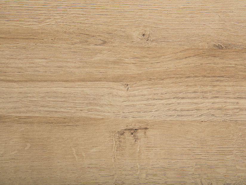 Konferenční stolek Seville (bílá) (s deskou z přírodního dřeva)