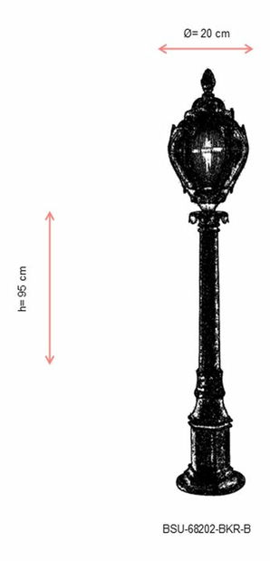 Venkovní podlahové svítidlo Suraya (hnědá)