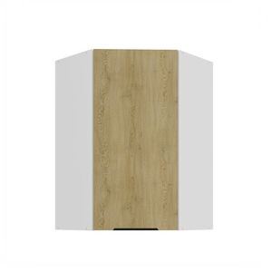 Rohová horní kuchyňská skříňka Carminia 60x60 GN-90 1F (45) (dub cremona + bílá)