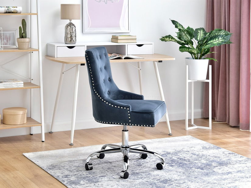 Židle Sonia (šedomodrá + chromová)