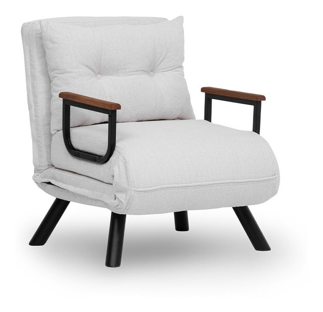 Rozkládací křeslo Sandy (krémová)