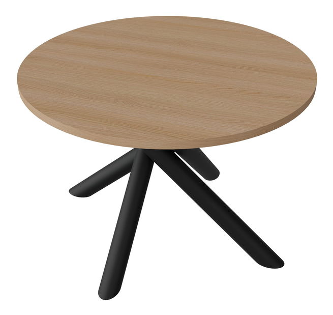 Kulatý jídelní stůl 110 cm Ossla (dub lindberg)