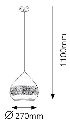 Závěsné svítidlo Kaia 2278 (černá + zlatá)