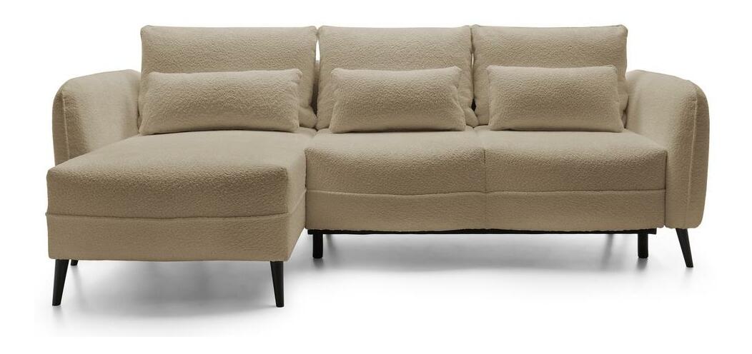 Rohová sedací souprava Eilish (L) (světlobéžová + černá)