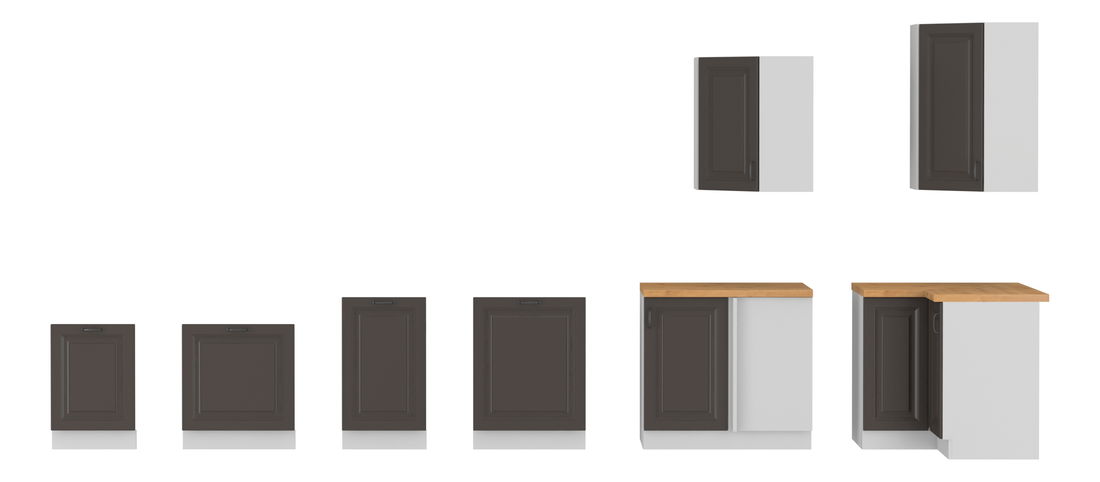 Horní kuchyňská skříňka Sheila 40 GS 72 1F (bílá + grafit)