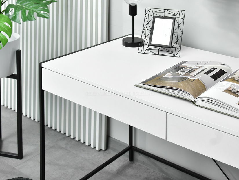 PC stolek Unica (bílá + černá)