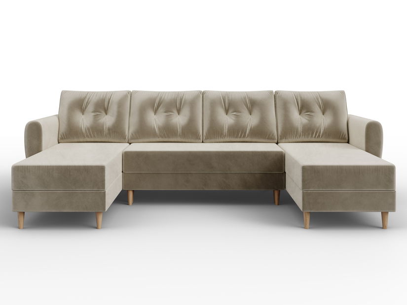 Rohová sedačka ve tvaru U Palermo (béžová) (P)