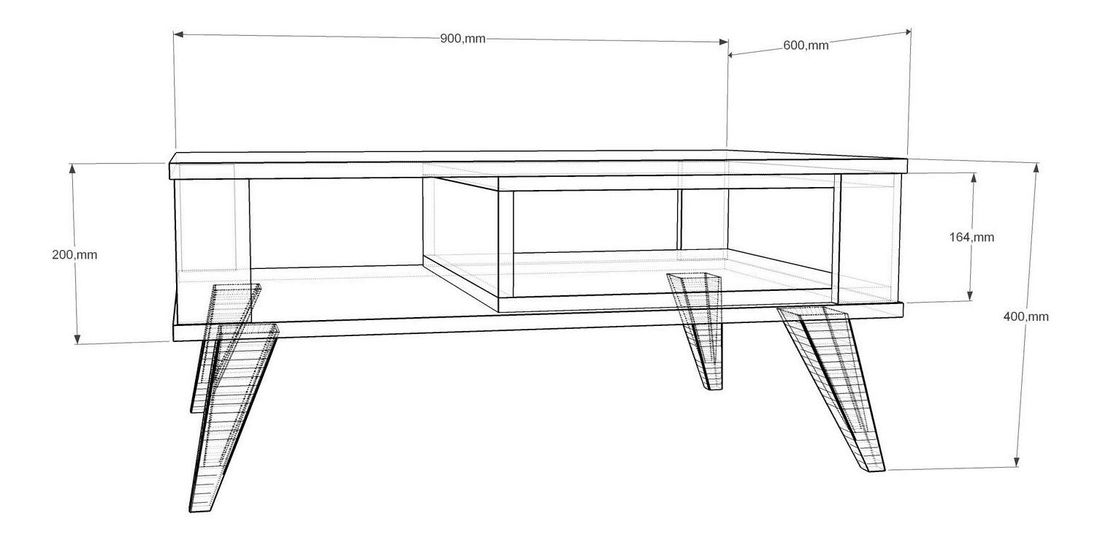 Konferenční stolek Ionas (dub + bílá)
