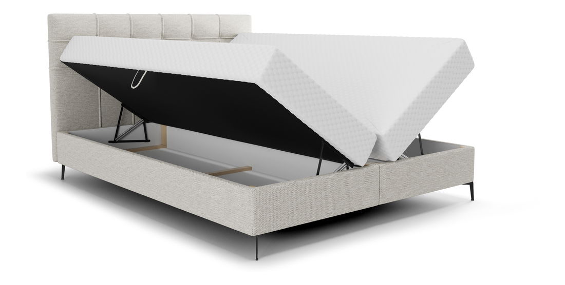 Jednolůžková postel 120 cm Infernus Bonell (světle šedá) (s roštem, s úl. prostorem)