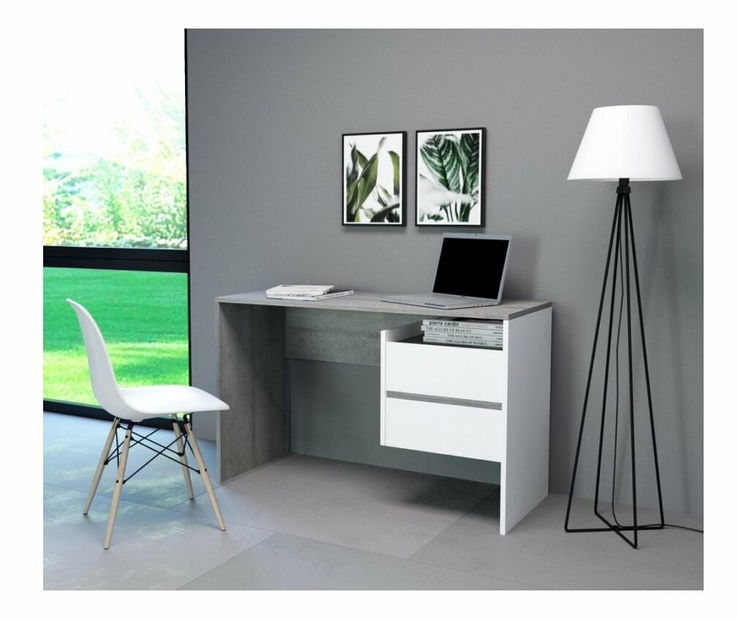 Pc stolek Paca 3 (beton + bílá matná)