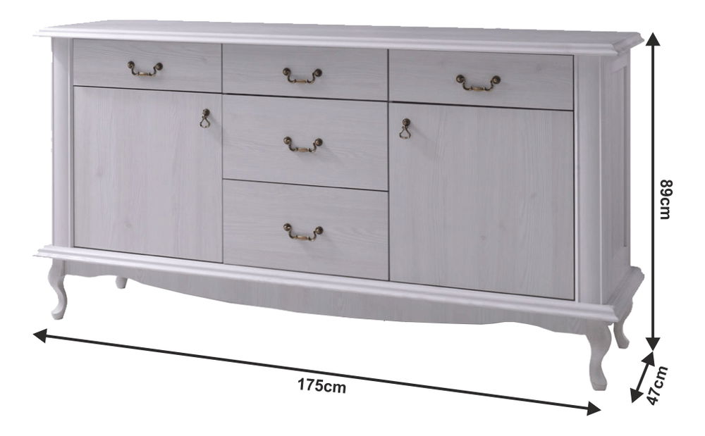 Komoda Valiara DA7 (bílá)