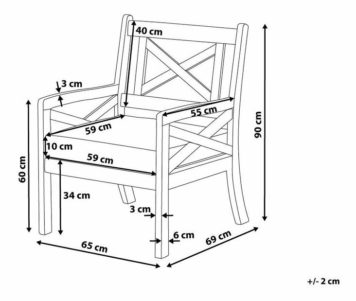 Zahradní sedací souprava Balet (námořnická modrá)