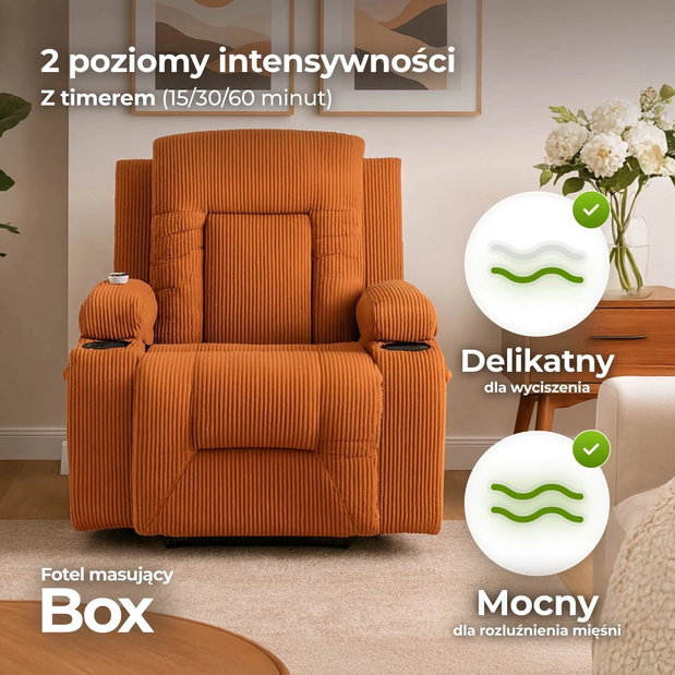 Masážní křeslo Banesto (oranžová)