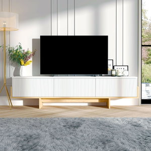 TV skříňka Hega (bílá + dub safírový)