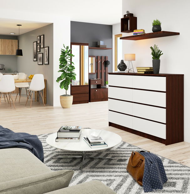 Komoda Keanu III (wenge + bílá)