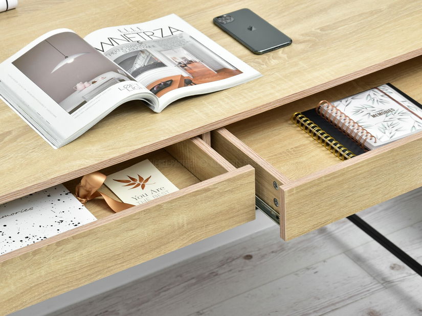 PC stolek Unica (sonoma + černá)