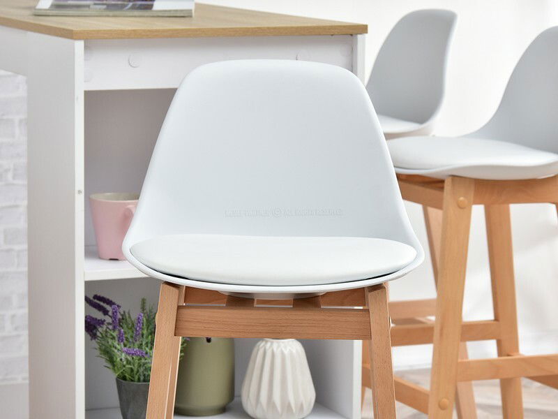 Židle Evan (bílá + buk)