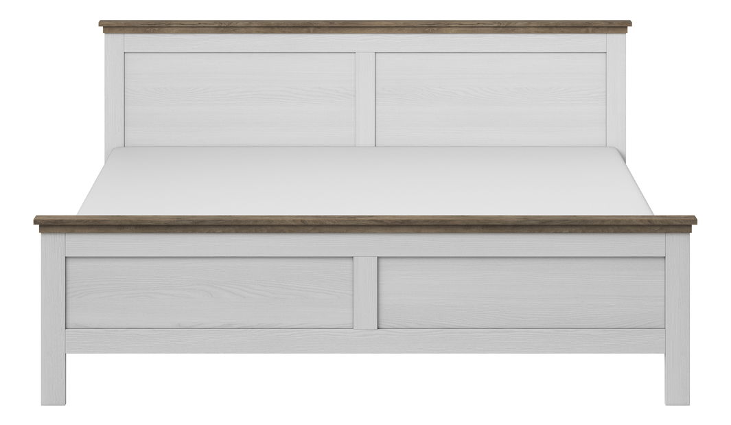 Manželská postel 160 cm Elvina S Typ 31 (bílý popol + dub lefkas)