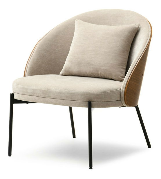 Designové křeslo Antienos (béžová + černá)