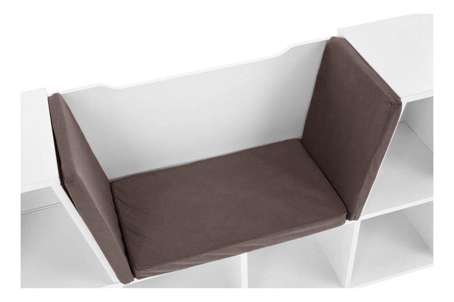 Skříňka Felicia (bílá + hnědá)