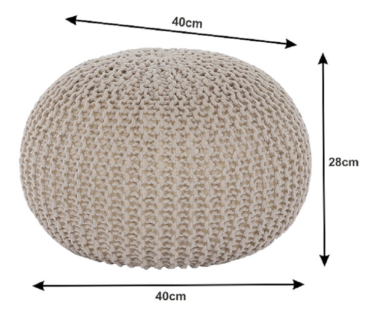 Taburet Taman Typ 2 (smotanovo béžová)