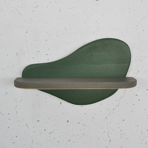 Závěsná police Mehehe (tmavě zelená + šedá)