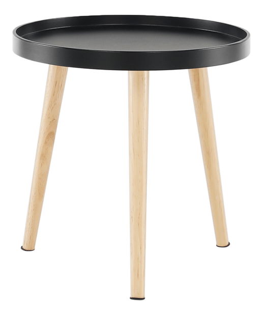 Příruční stolek Sansay (černá + přírodní)