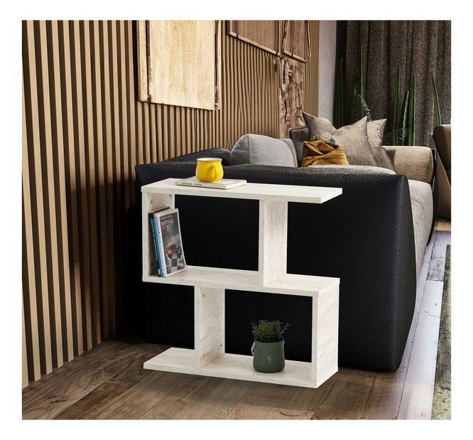 Příruční stolek Live (mramor světlý)