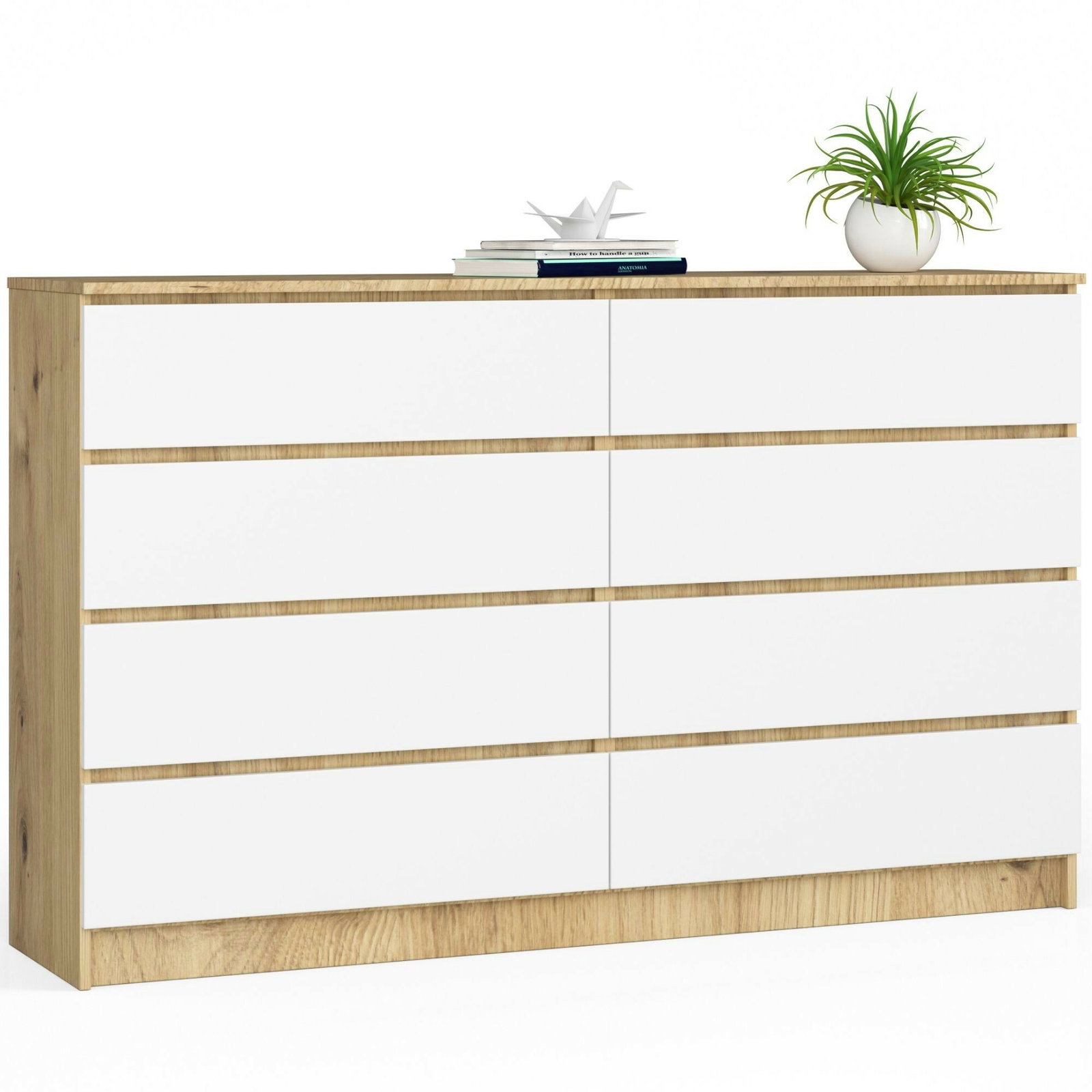 Komoda Koa IV (dub artisan + bílá)
