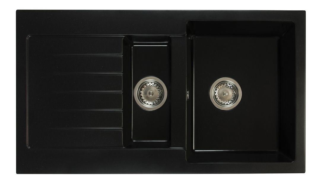 Kuchyňský dřez Altava (černá) (s 1 otvorem pro baterii) (L)