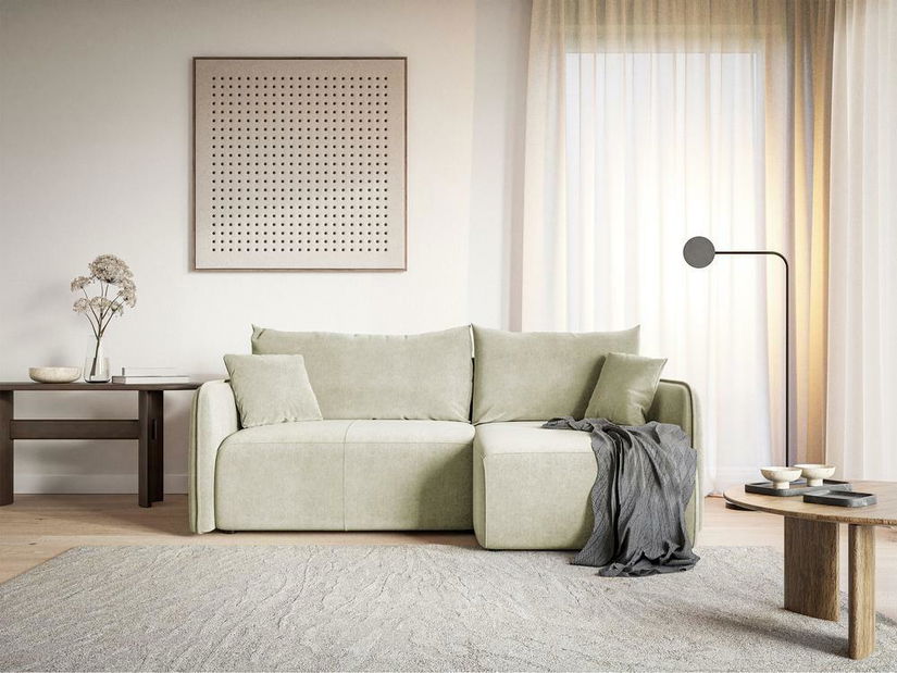 Rohová sedací souprava Mamma (krémová + černá)