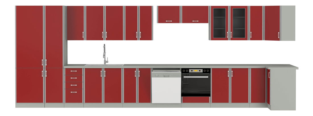 Horní kuchyňská skříňka Elissa 80 G 72 2F (šedá platinová)