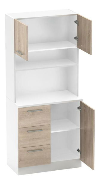 Kuchyňský kout Lester NEW (bílá + dub sonoma)