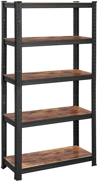 Regál Gadrin (černá + hnědá) *výprodej