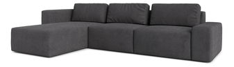Rohová sedací souprava Berliner (L) (tmavě šedá)