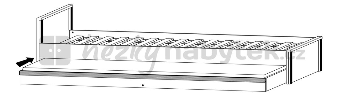 Dolní postel s matrací BRW Caps LOZ/85D