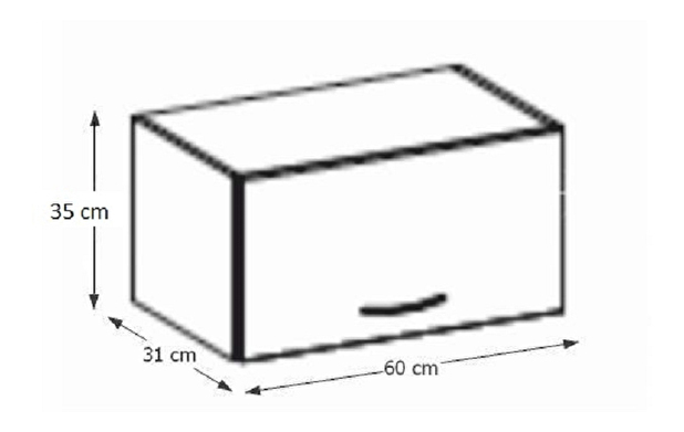 Horní kuchyňská skříňka 60 OK-40/60 GU Pleitton *výprodej