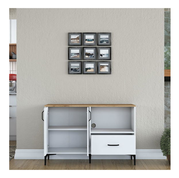 Komoda Jenaretta 161 (bílá + ořech)