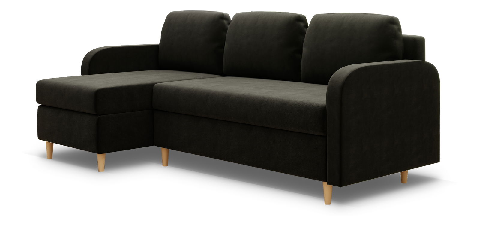 Rohová sedací souprava Marty (L) (šedočerná)