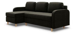 Rohová sedací souprava Marty (L) (šedočerná)