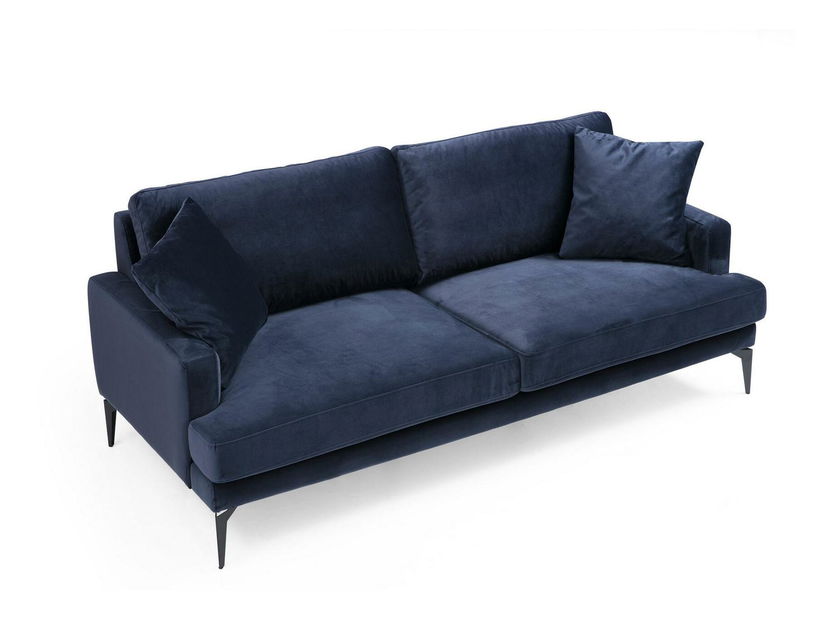 Pohovka dvousedačka Papirolla (námořnická modrá + černá)