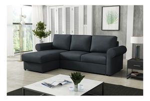 Rohová sedací souprava Majadahonda (šedočerná)